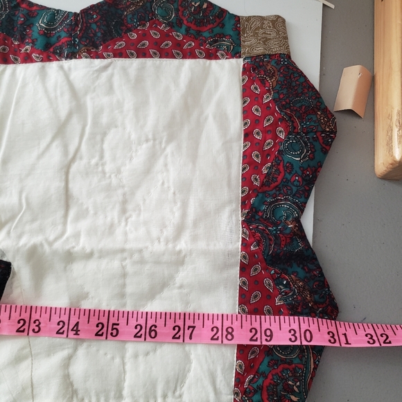 Quilted Star Carpenter Wheel Scalloped Edge Country Rustic Prarie Patchwork Sham - Picture 8 of 9